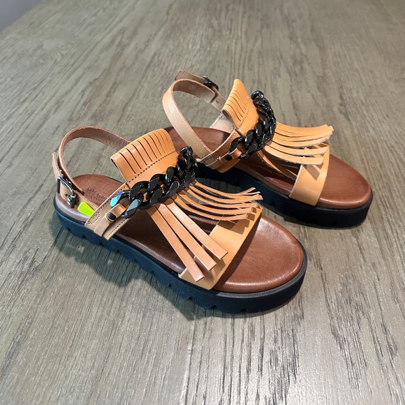 Rosamaro Made in Italy Sandals Brown Leather EU 38 US 7.5 - Picture 2 of 10